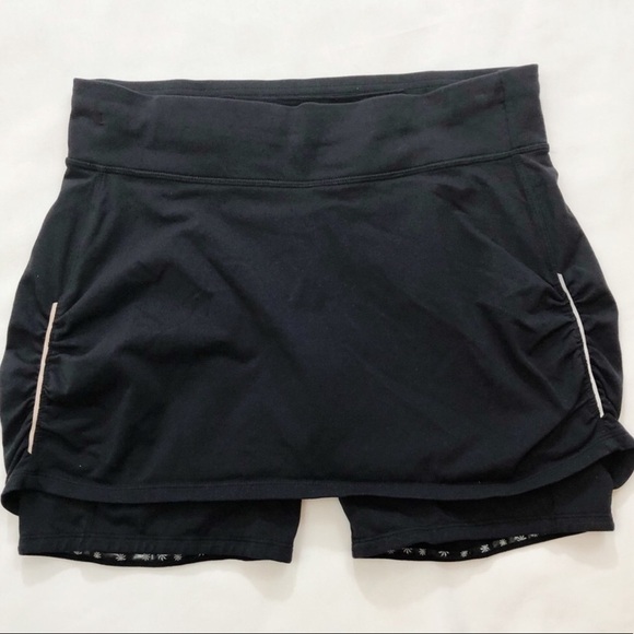 Athleta Contender 2 in 1 Black Skirt Shorts XS - Picture 9 of 10